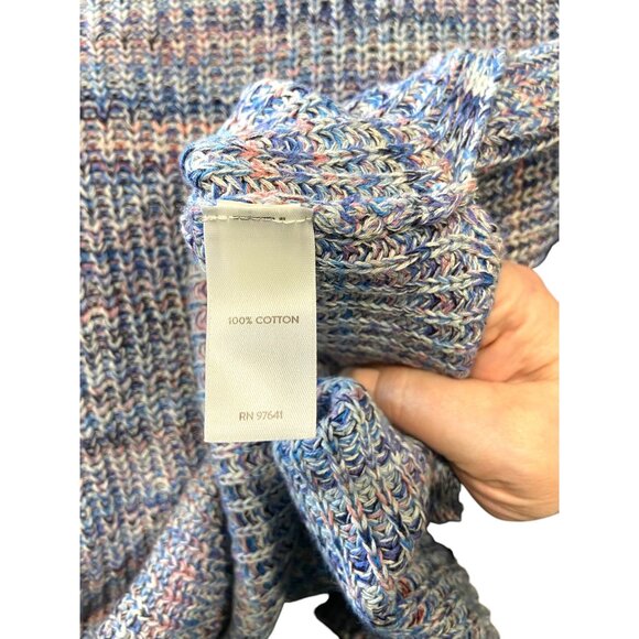 J. Jill Blue Jasper Dropped Shoulder Sweater Size L - Picture 4 of 13